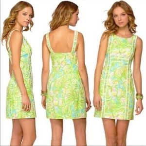 NWOT lilly pulitzer green floral elephant ears dress fryer shift